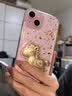 KEKLLE适用iPhone15plus手机壳 苹果15plus保护套 马上有钱高级感金箔滴胶透明防摔高级硅胶保护套 实拍图