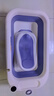 十月结晶婴儿洗澡盆新生儿大号可折叠宝宝无线数显浴盆+浴架雾霾蓝 实拍图