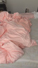 富安娜床上四件套 欧式提花 纯棉床单被套枕套双人加大230*229cm粉 实拍图