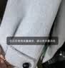 香影双面呢羊毛大衣女2025冬季新款海盐太妃中长翻领白色毛呢外套 航线蓝 M 160/84A/95-110斤 实拍图
