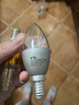 FSL佛山照明尖泡led灯泡烛形尖泡水晶灯泡小螺口E14银色6.5W白光 实拍图