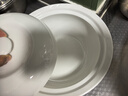 友来福陶瓷带盖汤碗圆形汤盆多人大容量纯白家用酒店餐具大号9英寸品锅 实拍图