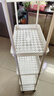 京佳宜小推车置物架宿舍浴室厨房落地多层蔬菜零食置物架收纳架5层白色 实拍图