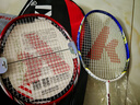 川崎（KAWASAKI）羽毛球拍轻量化碳素中杆对拍KD-1蓝红（已穿线+6球+手胶+拍包） 实拍图