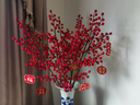 九月生发财果冬青红果年宵花新年装饰春节过年摆件仿真花假花4支6叉 实拍图