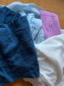 富羽莱（fuyulai）竹节棉麻布料纯色民族风朴素服装面料中国风绉褶皱面料亚麻布夏季 复古蓝(半米价) 实拍图