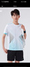 川崎（KAWASAKI）羽毛球服套装夏款运动速干短袖T恤训练队服A1806 男款白黑 M 实拍图