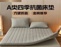 雅鹿·自由自在 A类床垫褥子可折叠双人床垫1.8x2米加厚铺底垫被 180x200cm 灰色 实拍图
