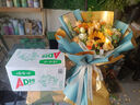 艾斯维娜鲜花速递向日葵混搭花束生日礼物全国同城配送 向日葵香槟韩式花束 实拍图