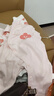 贝瑞加（Babyprints）宝宝连体衣2件装婴儿纯棉系带哈衣新生儿爬服亲肤柔软 粉66 实拍图