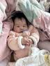 小三月秋冬季婴儿夹棉马甲加厚加绒马夹男女宝宝保暖外穿小坎肩背心外套 60212小兔粉 73码，建议13-18斤 实拍图