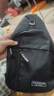 运动跑步包男休闲斜挎包手机包防泼水健身包女单肩包 黑色 实拍图