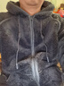 京东京造【保暖抗静电 连帽衫】珊瑚绒秋冬加厚睡衣男睡衣男家居服深灰M 实拍图