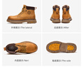 骆驼（CAMEL）王俊凯同款冬加绒户外工装马丁大黄靴男 G122W7757TR 金黄 44 实拍图