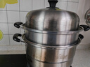 九阳（Joyoung）蒸锅不锈钢蒸锅家用炖汤蒸馒头包子鱼三层大容量汤锅28cm 实拍图