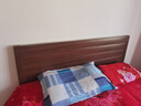 兴瑀汇实木床1.5米1.8m新中式双人床胡桃色木床主卧家用现代简约单人 胡桃色床+5cm床垫 1.5米*2米框架结构 实拍图