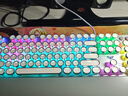 狼蛛（AULA）F2088 机械键盘 有线键盘 游戏键盘 104键背光混光朋克 电脑键盘 笔记本键盘 银白圆键 青轴 实拍图