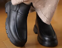木林森（MULINSEN）皮鞋男士加绒保暖高帮棉靴一脚蹬爸爸鞋男鞋 R8813 实拍图