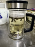 希诺抗菌玻璃杯双层高档办公水杯男2025新款带手柄泡茶杯子XN-9005KT 实拍图