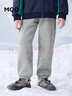马骑顿（MQD）MQD冬季男大童潮酷休闲运动加绒学院风卫裤针织裤 浅麻灰 130 实拍图