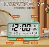 康巴丝电子闹钟学生新款温湿度时钟桌面儿童学生起床神器强力叫醒床头时钟背光夜灯 2388A 白色开学季 实拍图