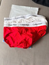 Calvin Klein内衣男士三条装简约提花腰边ck舒适顺滑棉质微弹贴身三角内裤男 I03-月光白/枫叶红/海涛蓝 3条 M 实拍图