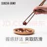 双枪（Suncha）双枪鸡翅木筷子实木筷子套装无漆无蜡10双装礼品筷礼盒装筷子木质 品牌logo雕刻版10双装 实拍图