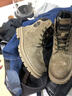 苏系男士马丁靴男款2025秋冬季新款透气高帮工装男靴英伦风真皮雪地靴 卡其色【二层猪皮高品质】 42 男码（尺码偏大建议小一码） 实拍图