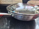 康巴赫炒锅不粘锅316L不锈钢炒菜锅32cm蜂窝平底煎炒锅电磁炉燃气灶通用 实拍图