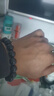 金石灵天然黑曜石手串男女款水晶手链海蓝宝五行补水佛珠转运珠生日礼物 黑曜石手链12毫米 实拍图