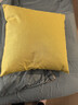 皮尔卡丹（pierre cardin）抱枕靠垫 纯色亚麻沙发抱枕靠垫套加厚仿亚麻 木瓜黄 45*45cm 实拍图
