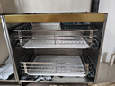 四季沐歌304不锈钢厨房拉篮橱柜抽屉式双层碗篮碗碟置物架柜内放碗架碗筷 【304不锈钢800柜体】亮银色加厚 实拍图