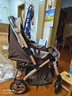 奔昂 婴儿推车可坐可躺轻便避震宝宝折叠婴儿车双向BB童车手推车 升级深卡其+一键单手收+可坐躺+双向推行+四轮高配 实拍图