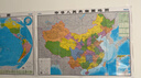高清政区地图套装共2张 中国地图+世界地图（尺寸约1.1*0.8米 防水覆膜 学生地理学习 专用版）办公室、家庭、客厅挂图 大尺寸墙贴挂画墙面装饰画 美丽中国 多彩世界 实拍图