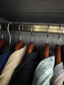 京东京造 实木裤架裤夹子无痕强力木质裤子衣架木质裤架 4个 复古色 实拍图
