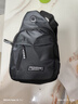 运动跑步包男休闲斜挎包手机包防泼水健身包女单肩包 黑色 实拍图