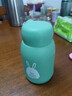 【京东物流送货上门】萌萌兔卡通水杯女牛奶玻璃杯创意便携杯子 绿色萌萌兔 330ml 1只 实拍图