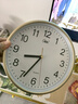 康巴丝（Compas）挂钟客厅2025款简约办公日历钟表石英钟表挂墙时钟 3221金色 实拍图