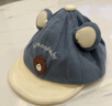 爱宝适婴儿帽子宝宝春秋遮阳棒球帽儿童鸭舌帽新生儿太阳帽B1711藏青 实拍图