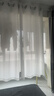 水星家纺纱帘透光不透人客厅阳台窗纱窗帘白纱穿孔款180宽×200高cm(单开) 实拍图