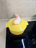 归.禾器珐琅锅多彩铸铁锅微压多功能炖锅电磁炉通用搪瓷锅平底家用汤锅 苏梨黄22cm3.3L 实拍图