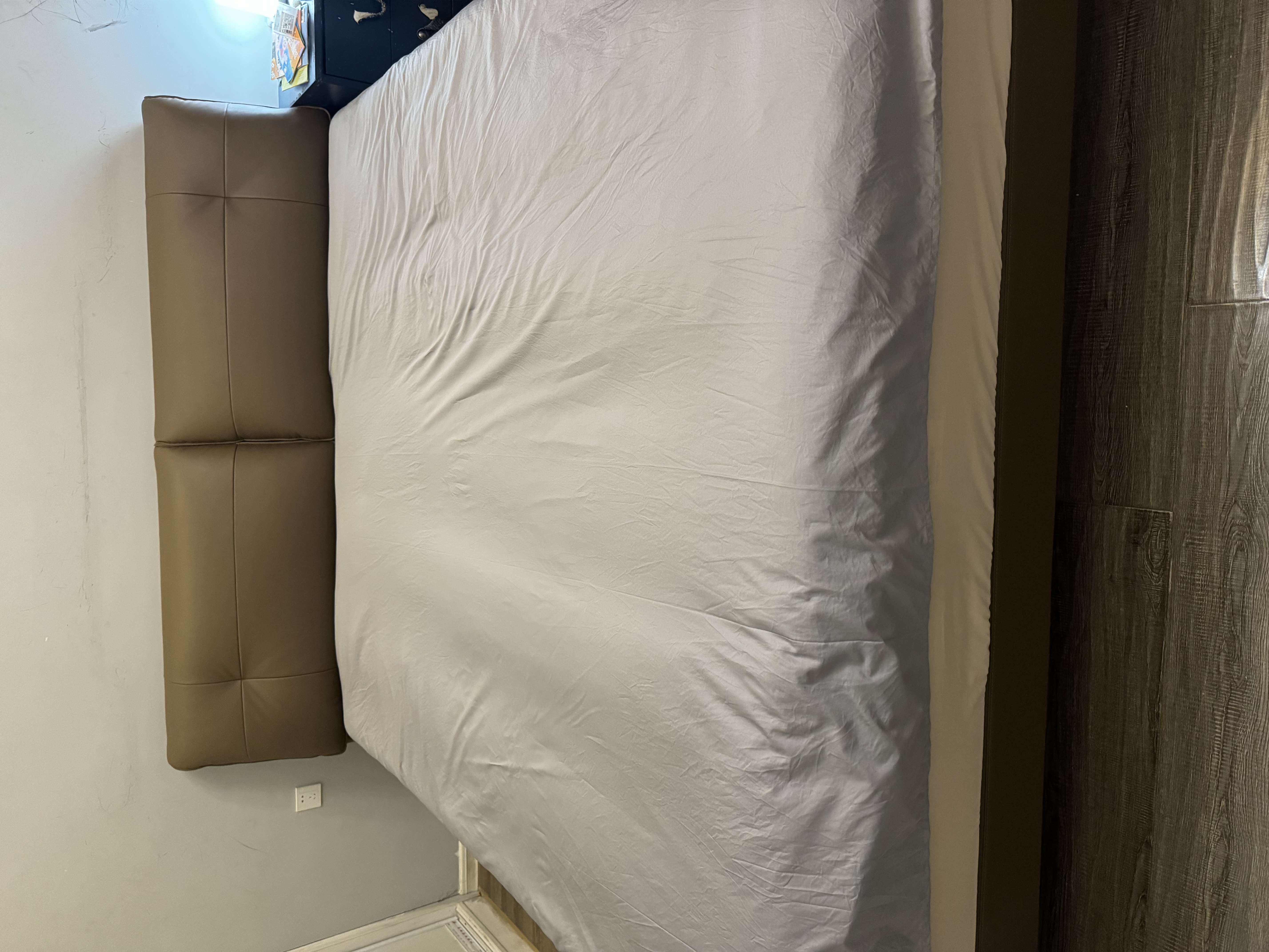 喜临门皮艺双人床主卧真皮大床复古风卧室婚床家具缓缓pro 中古咖+白骑士plus床垫 2*2.2米 实拍图