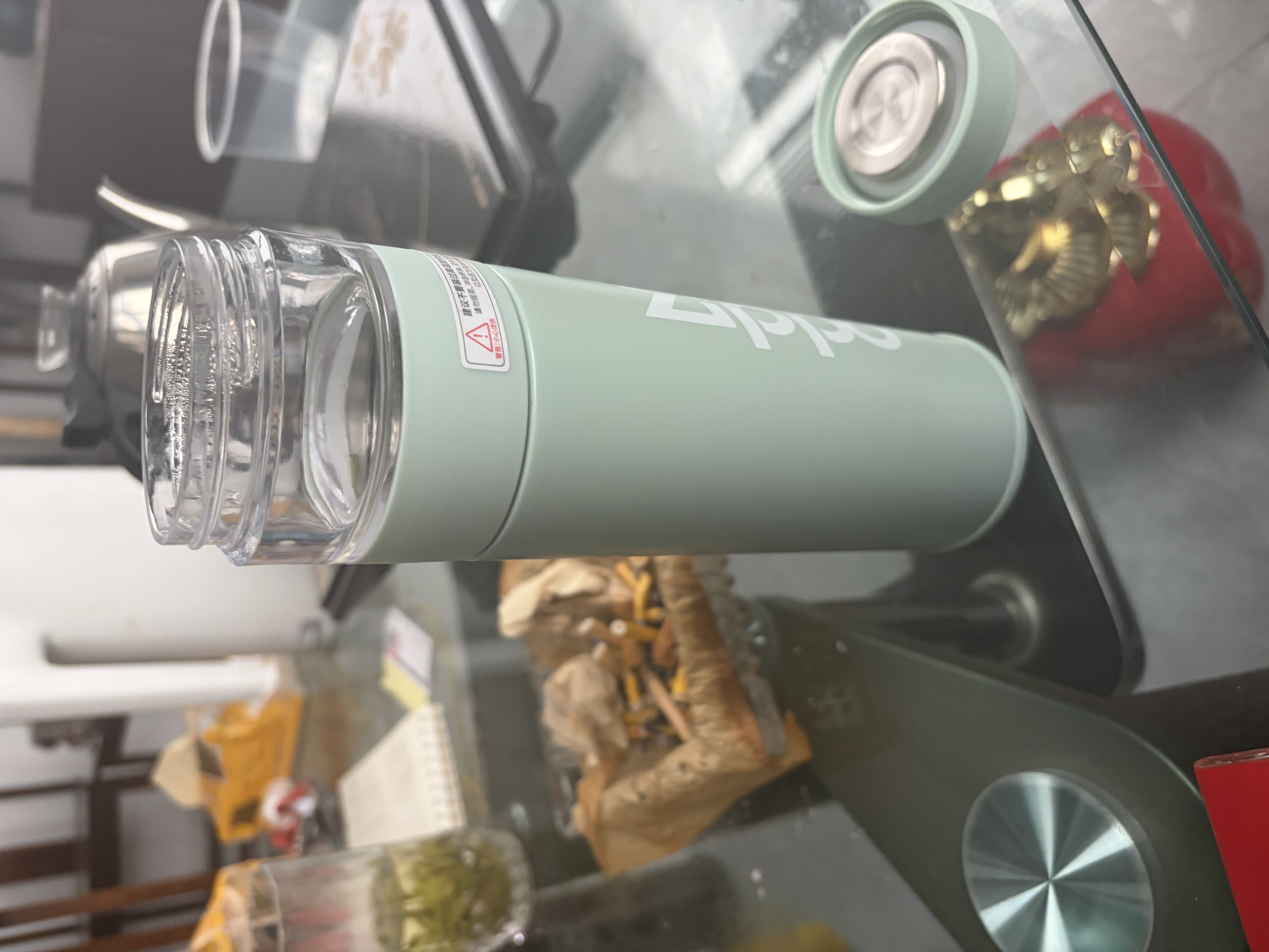 ZIPPO保温杯茶水分离温显智能水杯学生便携高颜值不锈钢茶杯大容量水杯 实拍图