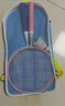 红双喜DHS儿童羽毛球拍大头拍幼儿园亲子双拍玩具套装DT501蓝粉含包/球 实拍图