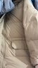 优衣库女装高级保暖羽绒长大衣/外套夹克481014 32 深米色 3XL /170/108C 实拍图