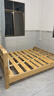 起凤广东佛山家具床实木床橡胶木现代北欧双人床主卧原木床简约风木床 单床（原木色软包款） 1800mm*2000mm  框架结构 实拍图