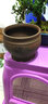 裕轩堂多肉花盆手绘陶瓷简约创意肉肉花盆带托盘花卉盆栽老桩紫砂花盆 紫砂0271黑 小 实拍图