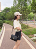 viney牛皮斜挎包包女包百搭单肩包妈妈包中年老婆生日520送女朋友礼物 【黑色】情人节实用高级感高档品牌洋气小包 休闲轻奢小众百搭小方包 实拍图