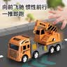 儿童惯性工程车系列仿真挖掘机推土机叉车铲车吊车男孩玩具车模型 颜色随机大号惯性挖掘机 实拍图
