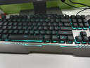 狼蛛（AULA）真机械手感键盘鼠标套装有线背光键盘电竞游戏专用笔记本台式电脑办公键鼠耳机三件套 金属灰【单键盘】冰蓝光 实拍图